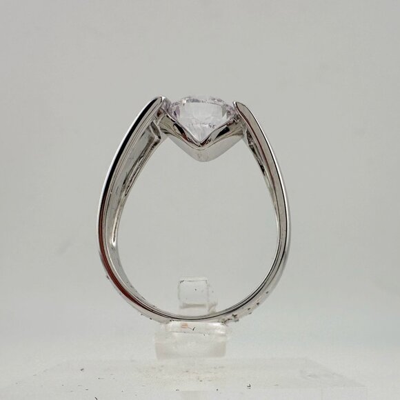 Shimmering and Beautiful 2.00 Carat DiamondLite Solitaire Ring  - Sterling Size - Picture 8 of 16